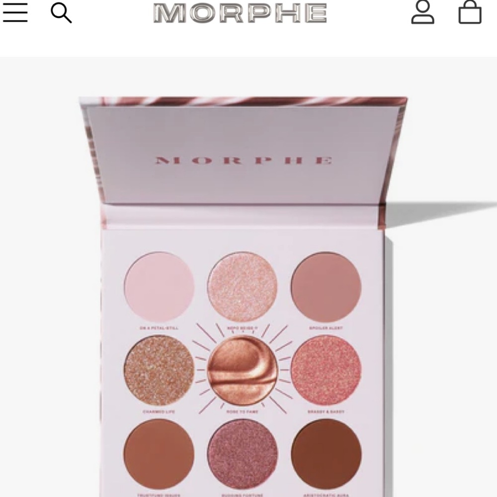 New without box! Morphe Rich & Foiled Artistry Palette in Rose to Fame